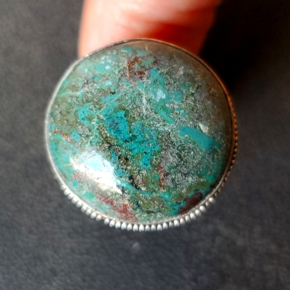 New Chrysocolla 925 Silver Ring. - Picture 8 of 16